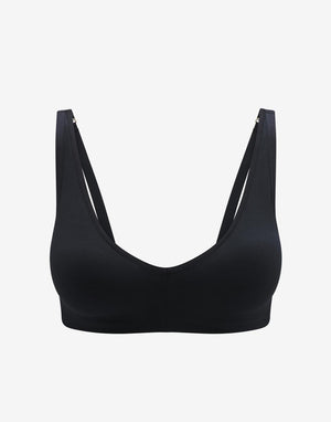 Organic Cloud Cotton Wireless Bra, Black - Thirdlove - Organic Cotton/Spandex