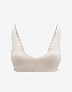 Organic Cloud Cotton Wireless Bra, Sea Salt - Thirdlove - Organic Cotton/Spandex