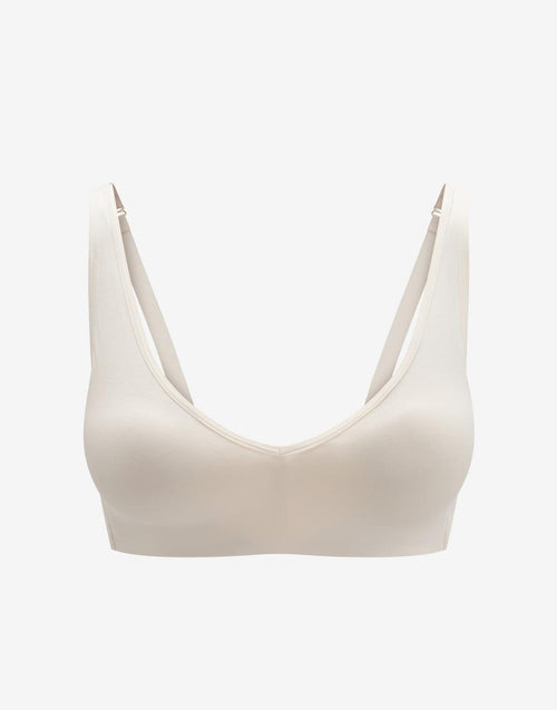 Organic Cloud Cotton Wireless Bra, Sea Salt - Thirdlove - Organic Cotton/Spandex