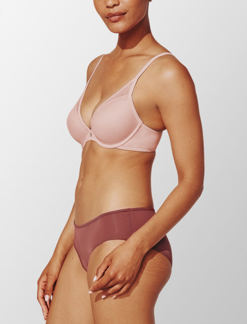 24/7® Classic Uplift Plunge Bra, Rose Dust - Thirdlove - Nylon/Spandex,modelGGG