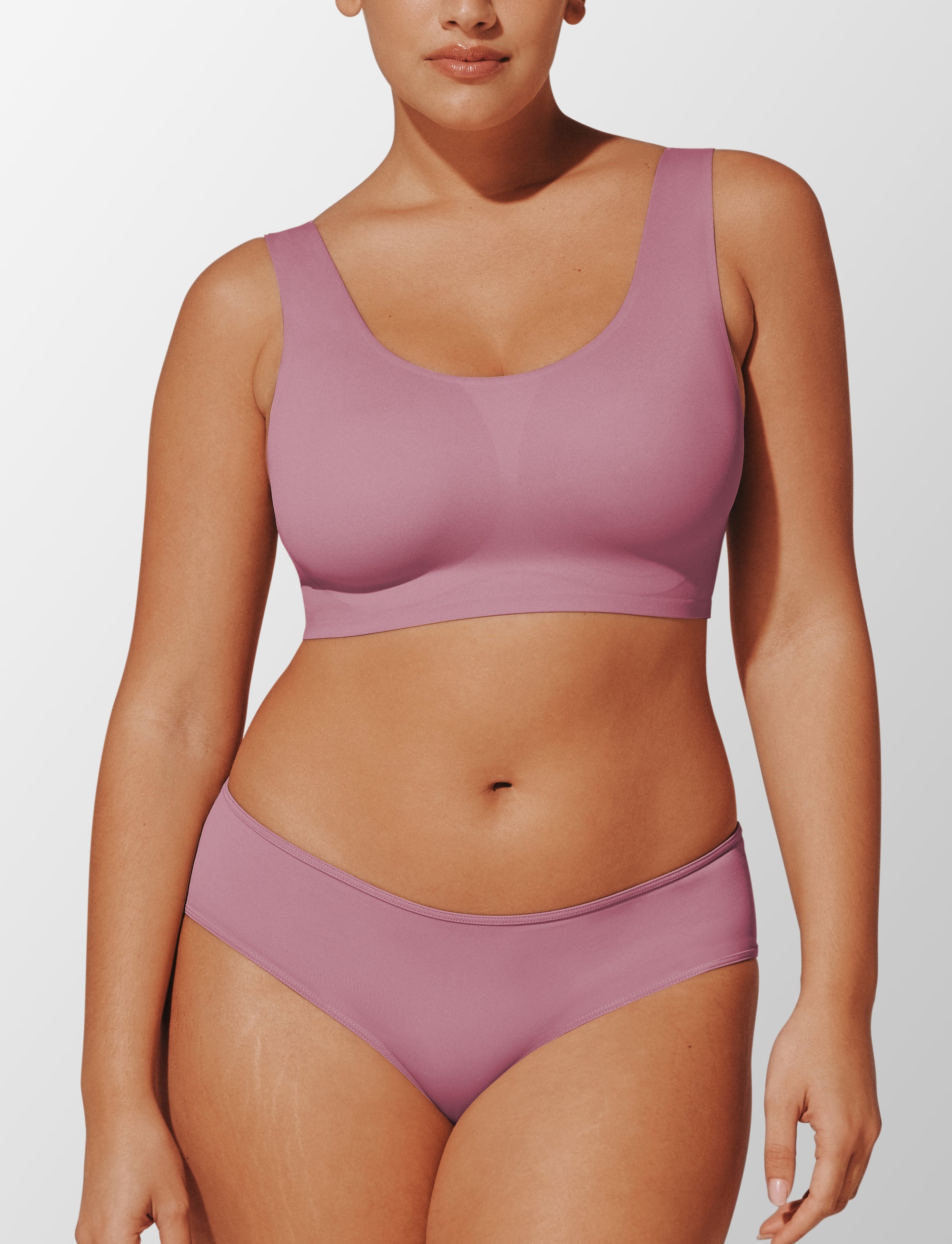 Smoothing Scoop Wireless Bra, Blush  - Thirdlove - Nylon/Spandex,modelH