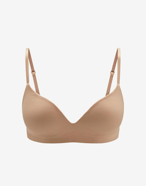 Zero Edge Wireless Push-Up Bra, Taupe - Thirdlove - 50% nylon/50% Spandex