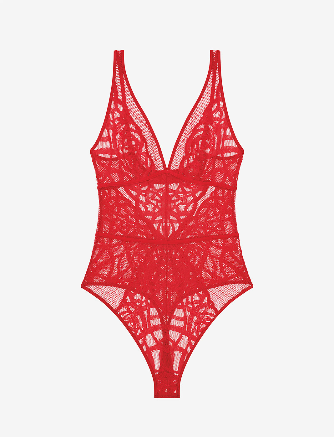 Rose Lace Unlined Bodysuit, Red - Thirdlove - 86.2% nylon/13.8% Spandex