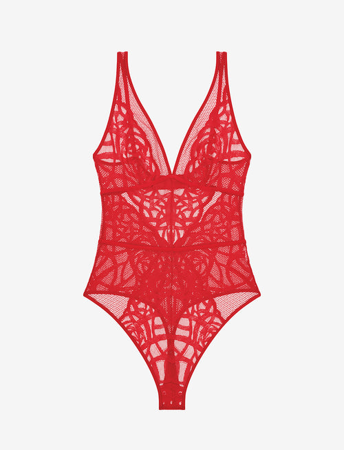 Rose Lace Unlined Lace Bodysuit