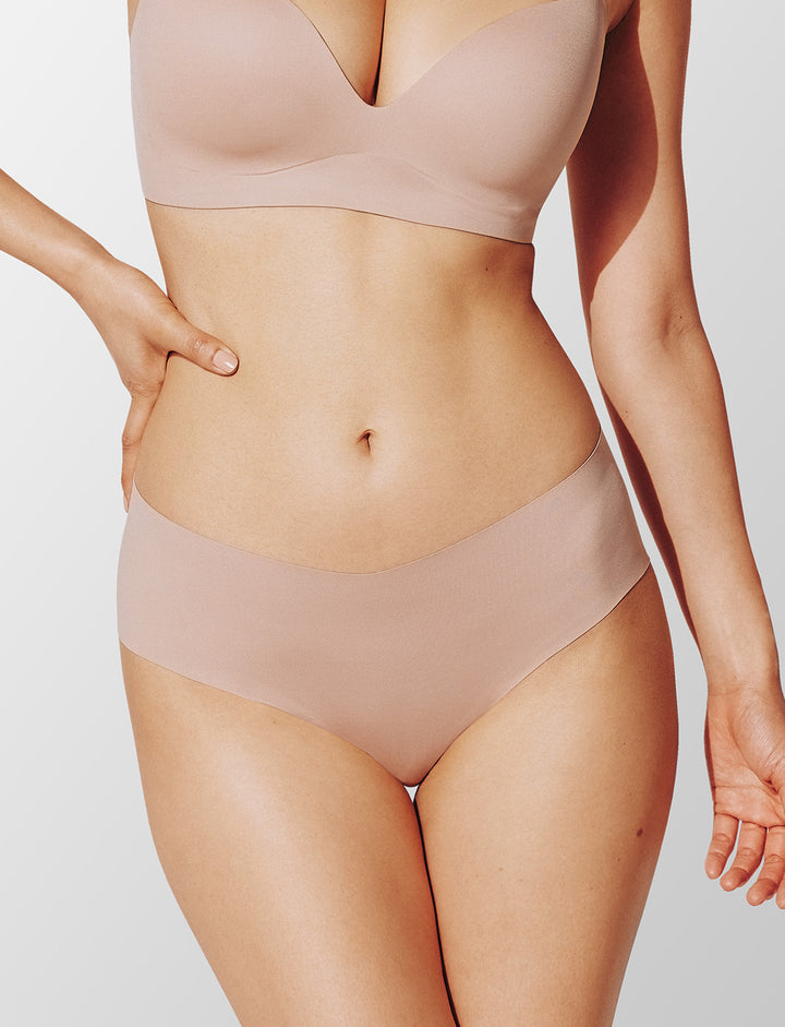 Zero Edge No-Show Cheeky, Taupe - Thirdlove - 50% nylon/50% Spandex,modelJJJ