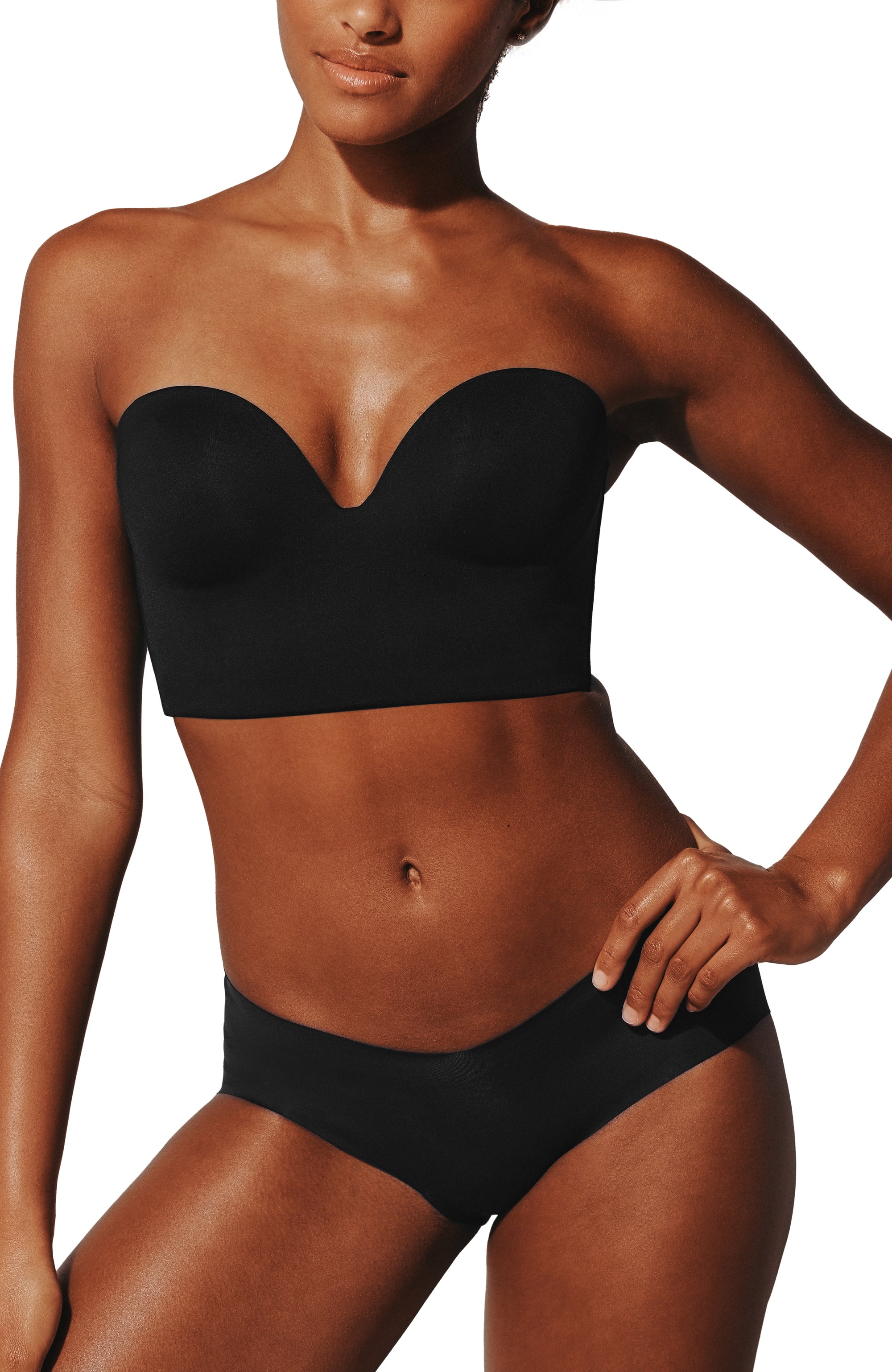 Zero Edge™ Strapless Bustier Bra, Black - Thirdlove - 50% nylon, 50% spandex,modelAAA