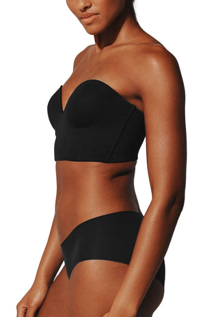 Zero Edge™ Strapless Bustier Bra, Black - Thirdlove - 50% nylon, 50% spandex,modelAAA
