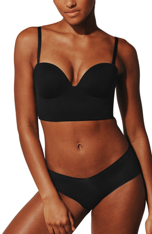 Zero Edge™ Strapless Bustier Bra, Black - Thirdlove - 50% nylon, 50% spandex,modelAAA