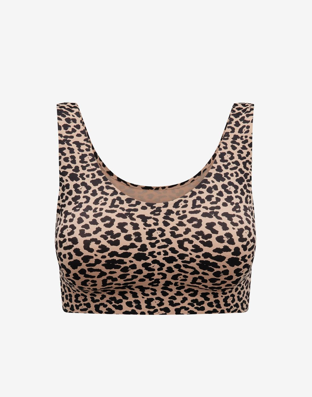 Smoothing Scoop Wireless Bra, Leopard - Thirdlove - Nylon/Spandex