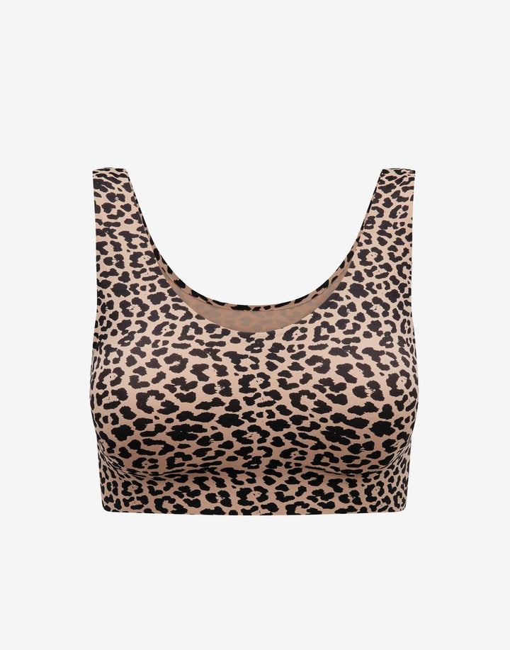 Smoothing Scoop Wireless Bra, Leopard - Thirdlove - Nylon/Spandex