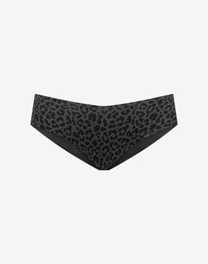 Zero Edge™ No-Show Cheeky - Black Leopard - Nylon/spandex - ThirdLove