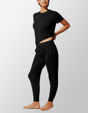 WonderKnit™ Pajama Set - Black - Nylon/spandex; polyester -Thirdlove