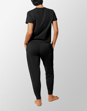 WonderKnit™ Pajama Set - Black - Nylon/spandex; polyester -Thirdlove