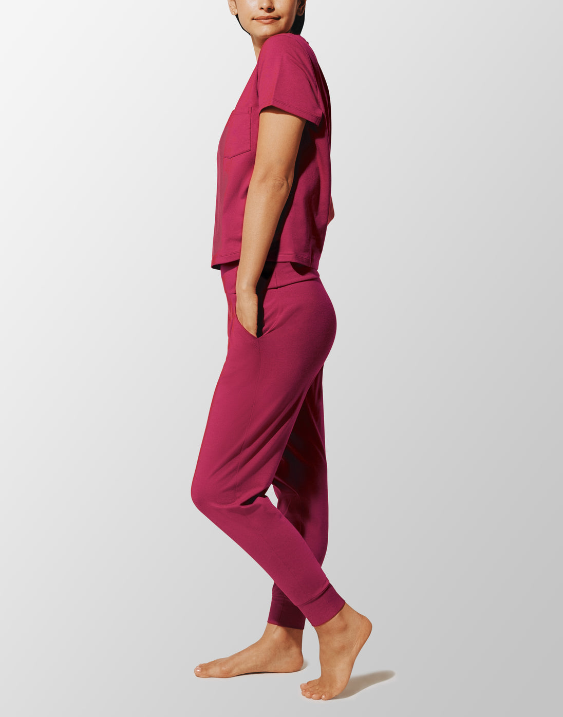 WonderKnit™ Pajama Set - Ruby - Nylon/spandex; polyester -Thirdlove