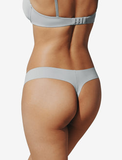 Zero Edge™ No-Show Thong - Mist - Nylon/spandex - ThirdLove,modelJJJ