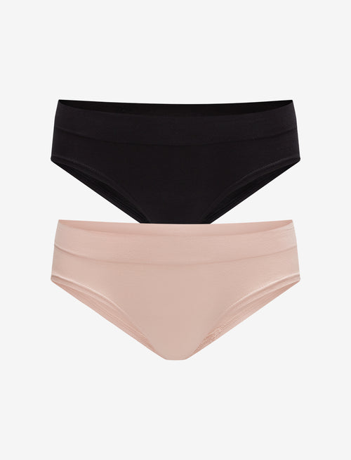 Seamless Cloud Cotton Hipster - Black & Rose Dust - Nylon/spandex - ThirdLove,modelAAA