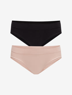 Seamless Cloud Cotton Hipster - Black & Rose Dust - Nylon/spandex - ThirdLove,modelAAA