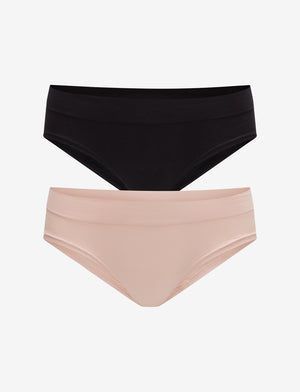 Seamless Cloud Cotton Hipster - Black & Rose Dust - Nylon/spandex - ThirdLove,modelAAA