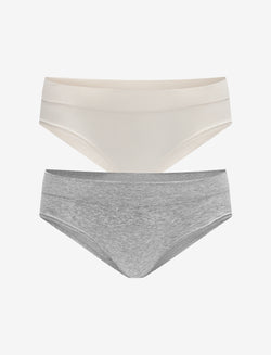 Seamless Cloud Cotton Hipster - Sea Salt & Heather Grey - Nylon/spandex - ThirdLove,model