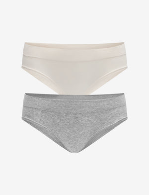 Seamless Cloud Cotton Hipster - Sea Salt & Heather Grey - Nylon/spandex - ThirdLove,model