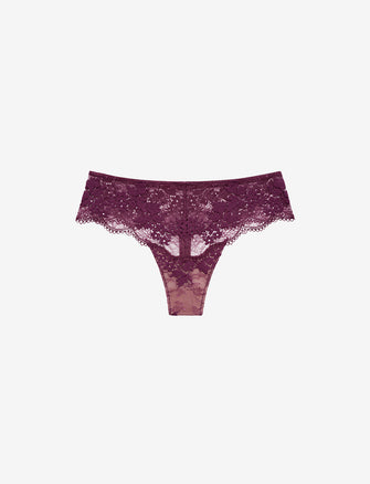 All Day Lace Thong - Mulberry - 51% Recycled nylon/42% Nylon/7% Spandex - ThirdLove