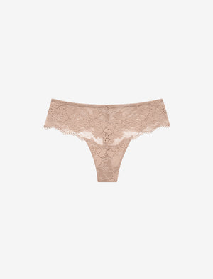 All Day Lace Thong - Taupe - 51% Recycled nylon/42% Nylon/7% Spandex - ThirdLove