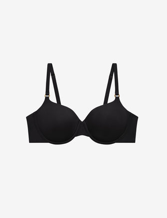 Demi Cup Bikini Top, Black - Thirdlove - 74% Nylon/26% Lycra, UPF 50+