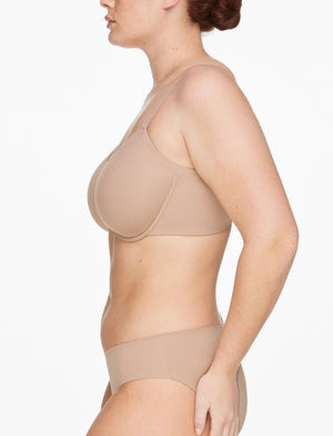  Womens Minimizer Bra Plus Size Underwire Smooth Full  Coverage Seamless Bras Taupe 44E