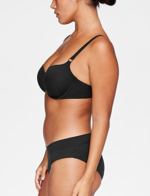 Demi Cup Bikini Top, Black - Thirdlove - 74% Nylon/26% Lycra, UPF 50+,model2