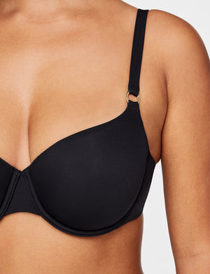 Demi Cup Bikini Top, Black - Thirdlove - 74% Nylon/26% Lycra, UPF 50+,model2
