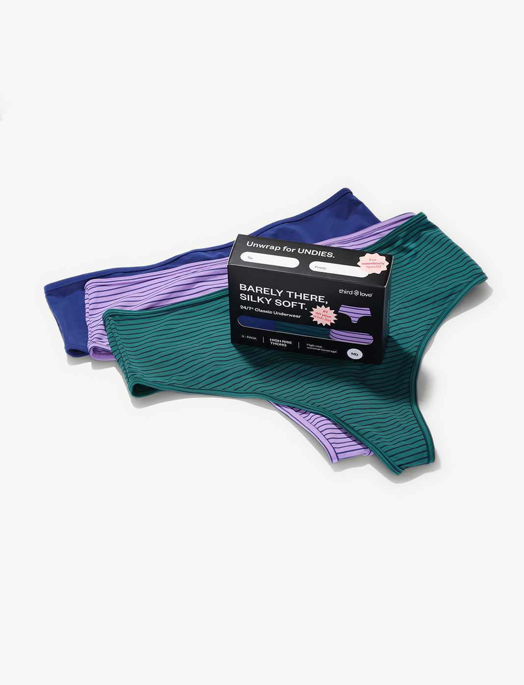 THONG 3PK STERLING BLUE / BLACK / GLACIER